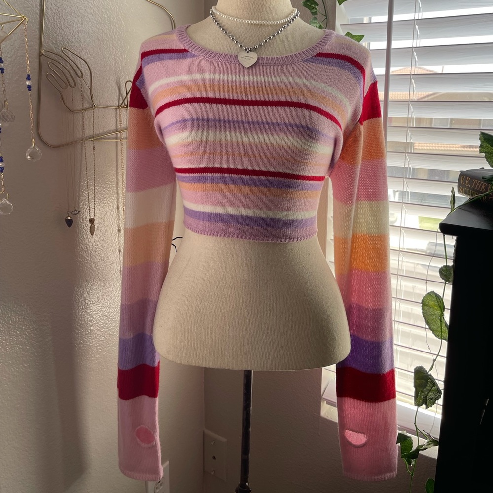 🎀🍓MISS SADIE HAWKINS STRIPED SWEATER 🍓🎀